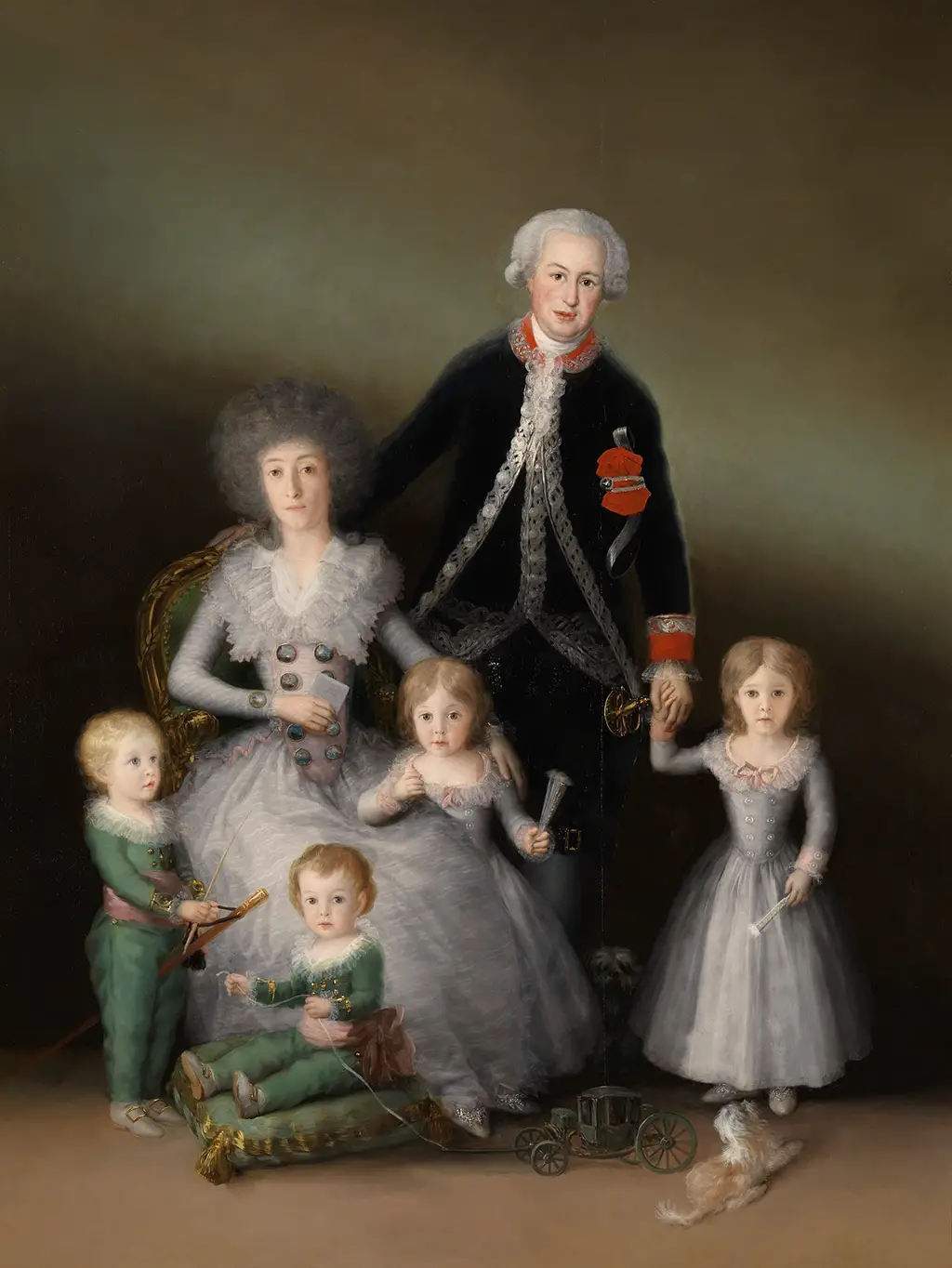 The Duke and Duchess of Osuna and their Children in Detail Francisco de Goya